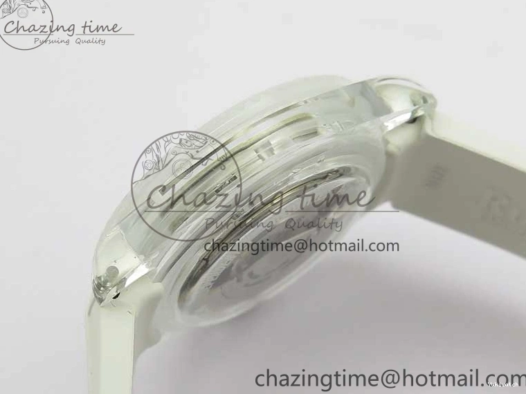 Dial Strap White Green Submariner on VR3135 3AF Transparent Best Phantomlab Edition Rubber 0217